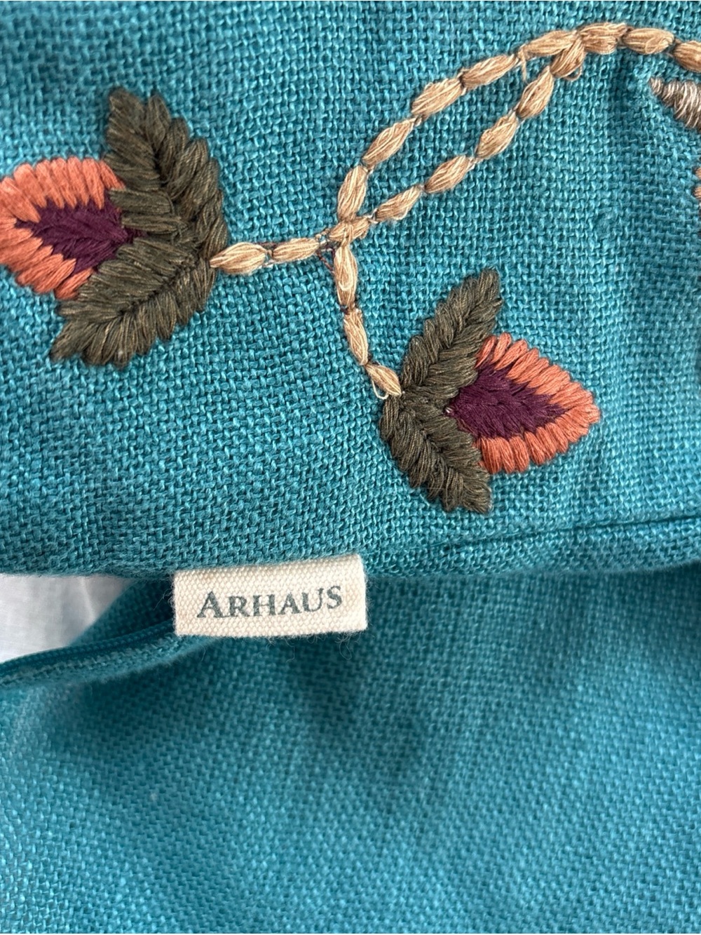 ARHAUS Elegant Birds Floral Embroidered Pillow Cover-18x18 - Picture 5 of 5